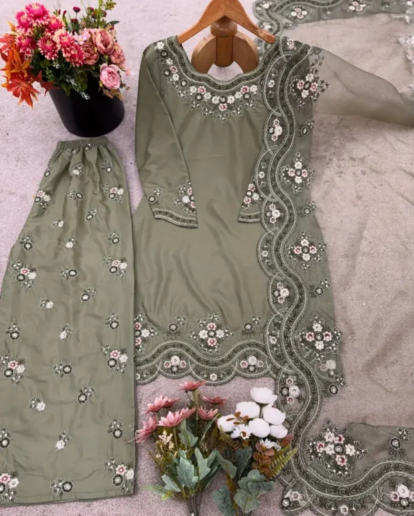 Party Wear Kurti Sharara Dupatta Set​