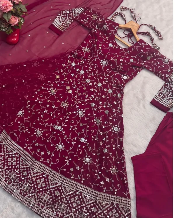 Rani Pink Party Wear Suit Set