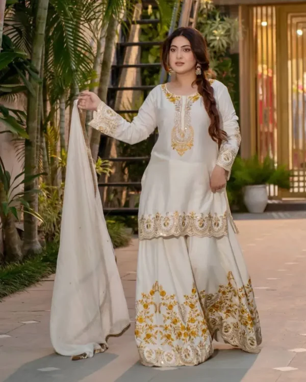 Heavy Sharara Suit Party Wear​ Set 1