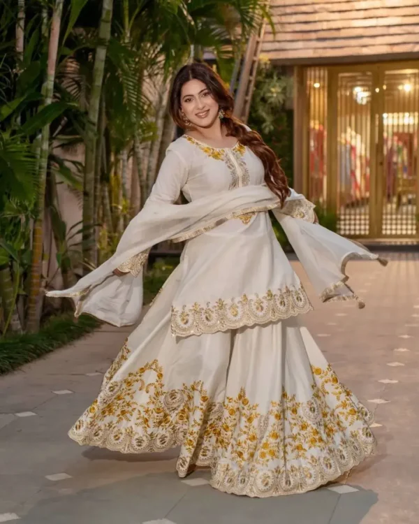 Heavy Sharara Suit Party Wear​ Set