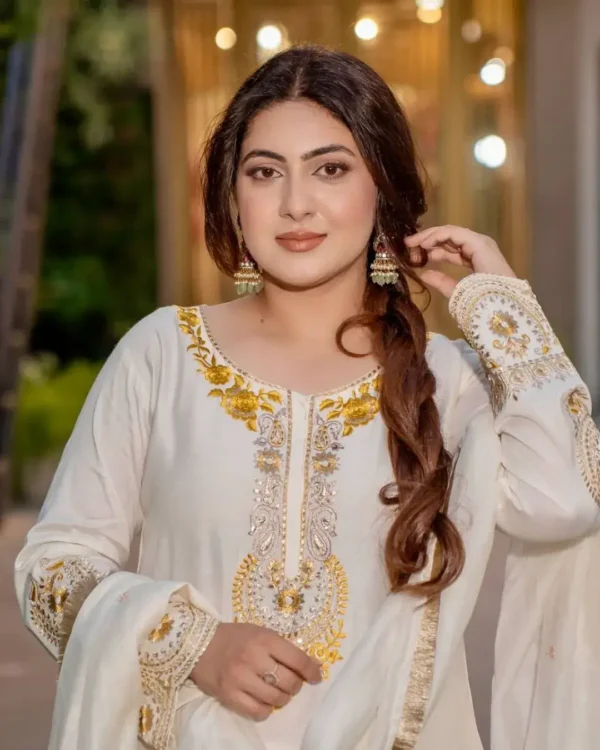 Heavy Sharara Suit Party Wear​ Set Front Side