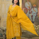 Mustard Yellow Cotton Suit Set