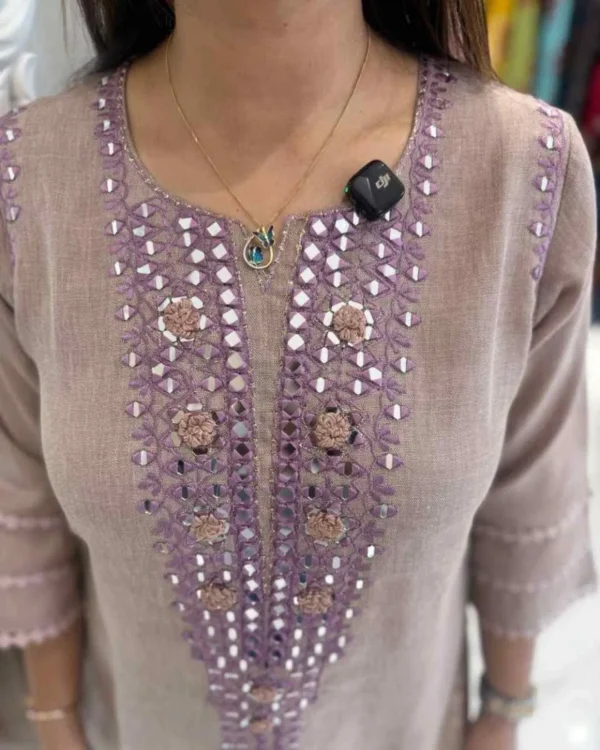 Onion Pink Kurti Pant Dupatta Set