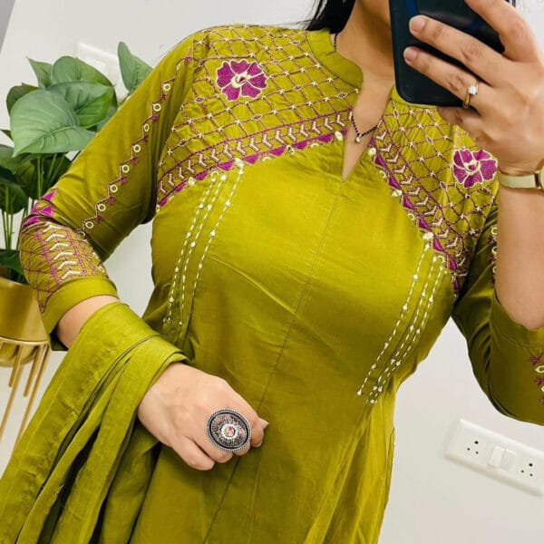 Printed Cotton Suit Set With Dupatta
