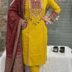 Pure Cotton Yellow Salwar Suit Set