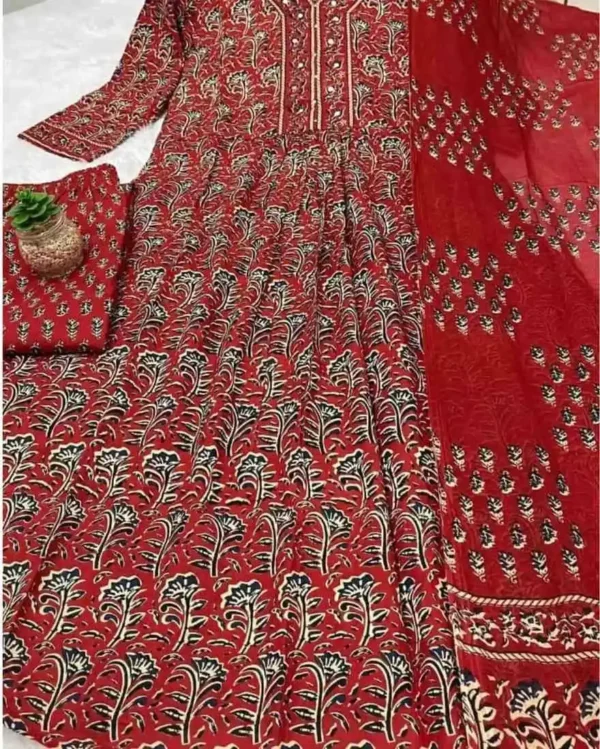 Cotton Printed Kurti Pant Dupatta Set