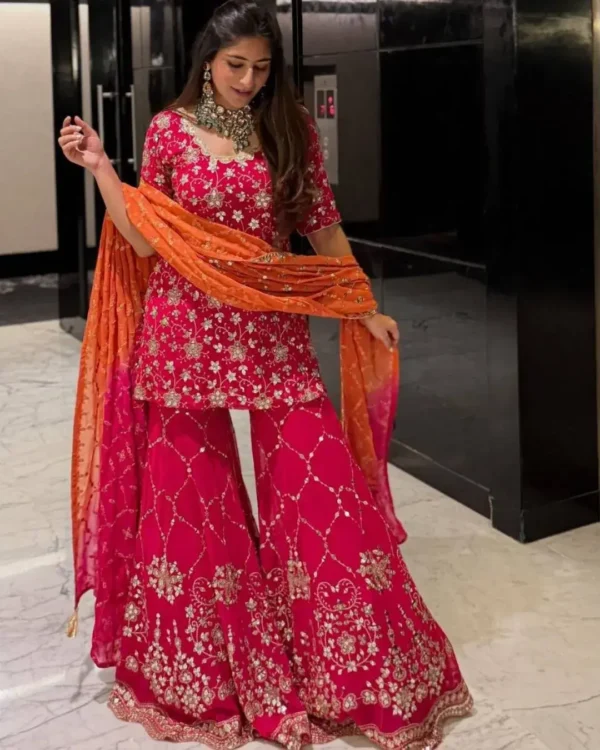 Party Wear Sharara Palazzo Suit Set 1