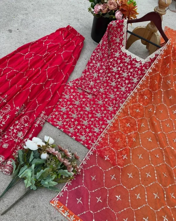 Party Wear Sharara Palazzo Suit Set 1