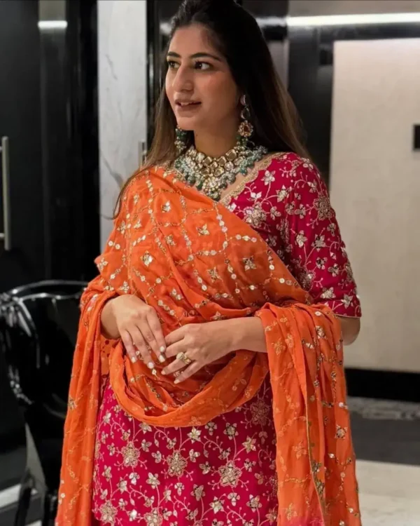 Party Wear Sharara Palazzo Suit Set 1