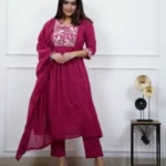 Printed Cotton Kurti Pant Dupatta Set