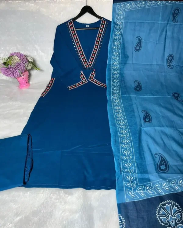 Printed Pure Cotton Salwar Suit Set 1