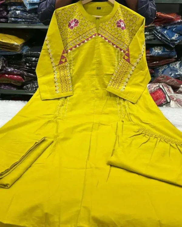 Pure Cotton Green Salwar Suit Set 1