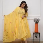 Pure Cotton Yellow Salwar Suit Set