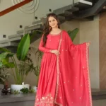 Party Wear Gown With Dupatta Set