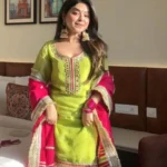 Party Wear Green Sharara Suit Set