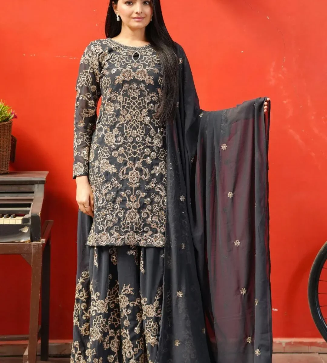 Sharara Suit Set For Party Wear​