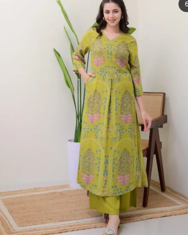 Printed Cotton Office Wear Kurti Set