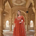 Cotton Women Flared Anarkali Suit Set