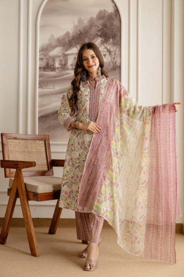 Jaipuri Print Cotton Suit Set
