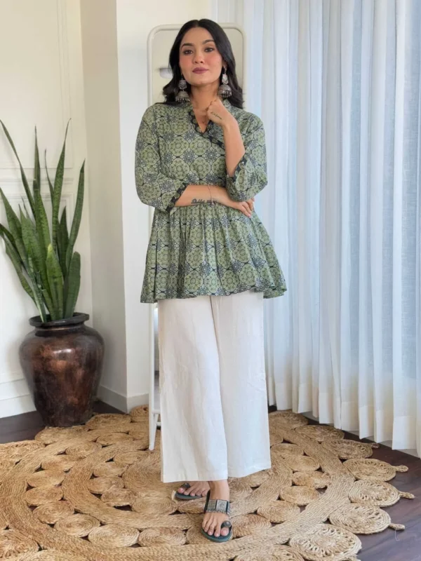 Cotton Angrakha-Style Co-Ord Set