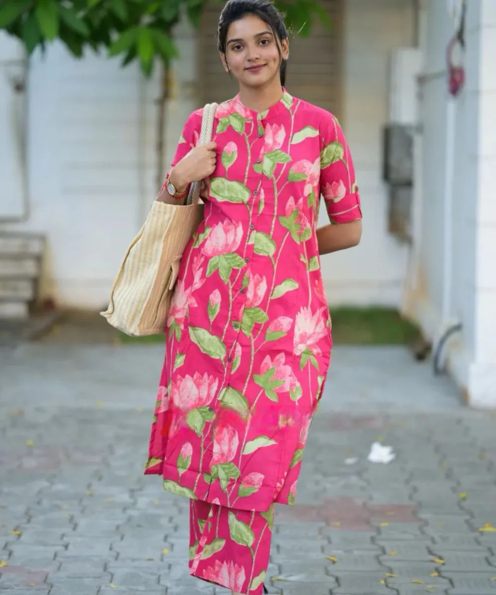 Cotton Printed Office Wear Co-Ord Set