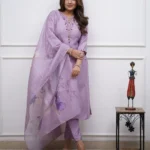Light Purple Muslin Silk Suit Set