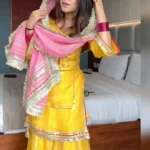 Yellow Colour Sharara Suit For Haldi