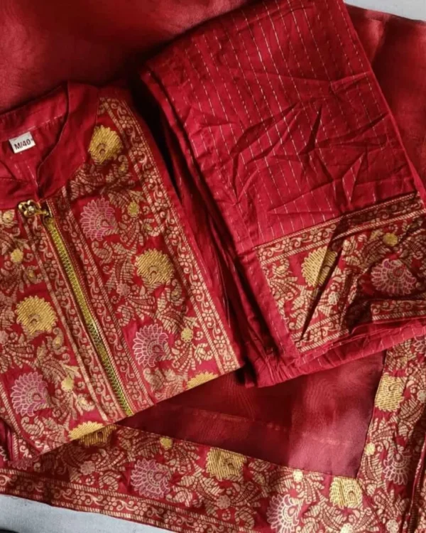 Cotton Kurti Pant Dupatta Party Wear Set