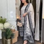 Party Wear Chinon Suit Set