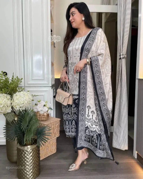 Party Wear Chinon Suit Set
