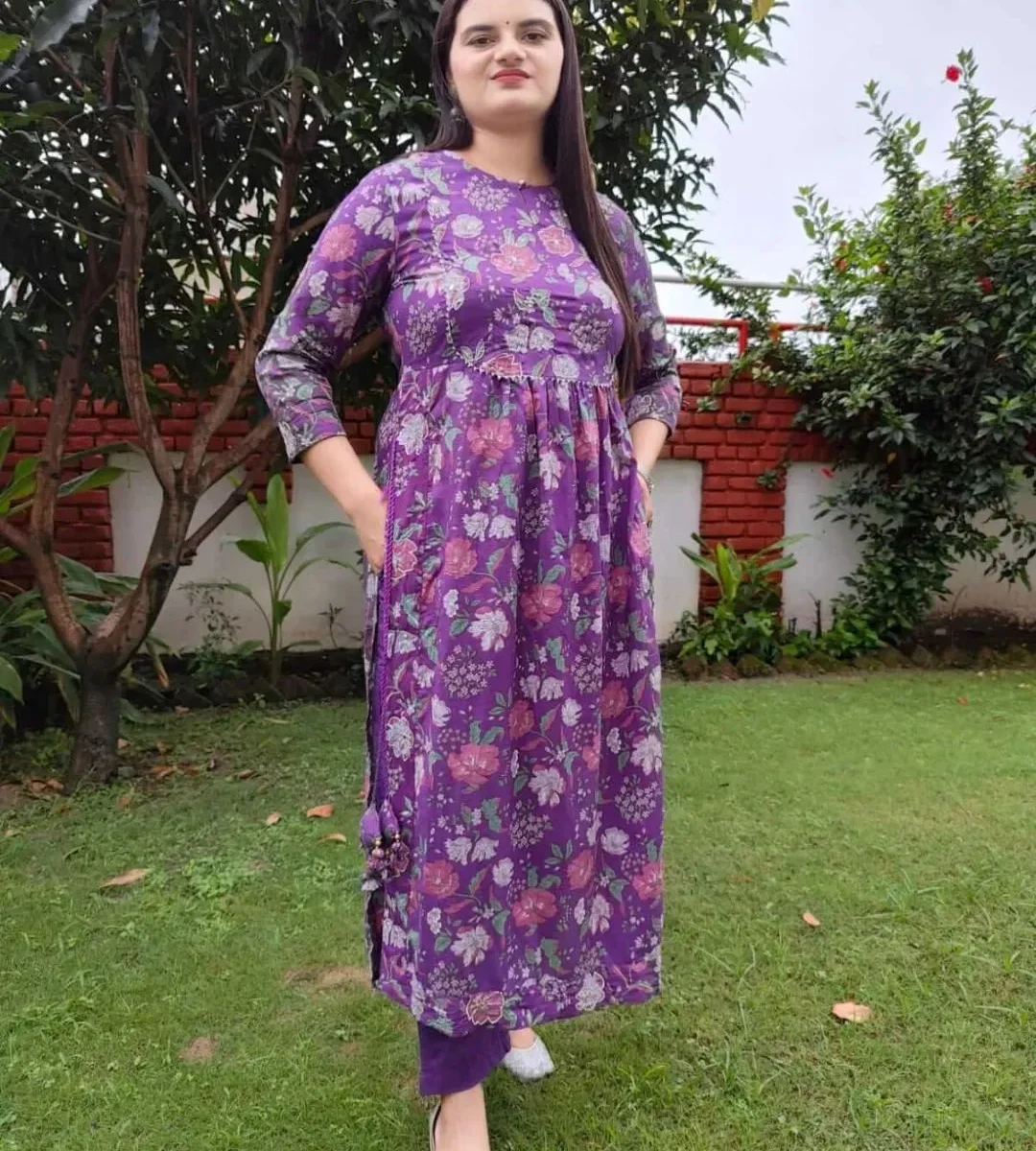 Naira Cut Cotton Kurta Pant Set