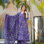 Purple Colour Anarkali Suit Set