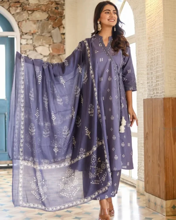 Pure Mal Cotton Angrakha Suit Set