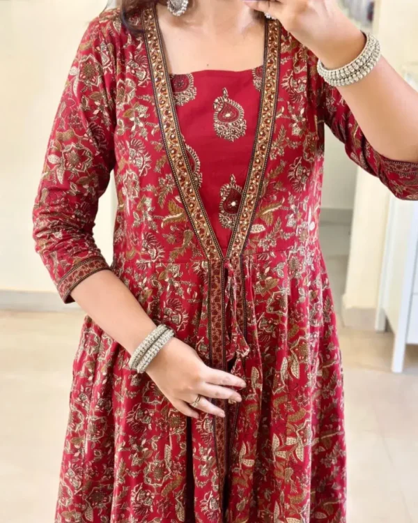 Anarkali Floral Print Salwar Suit Set