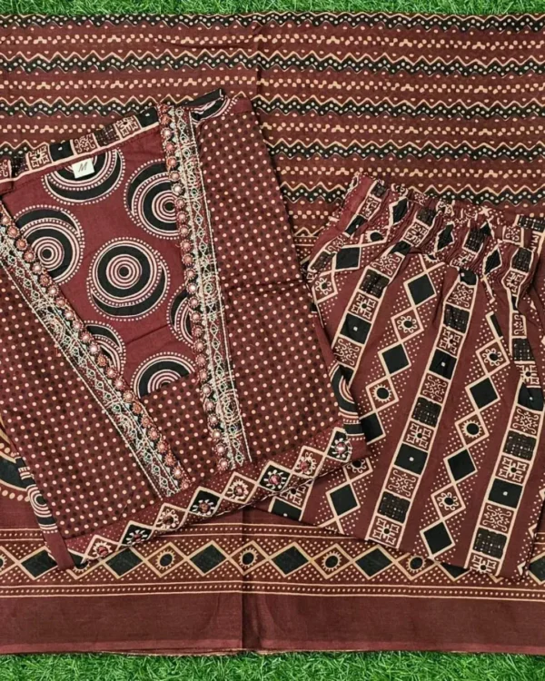 Cotton Floral Print Salwar Suit Set 1