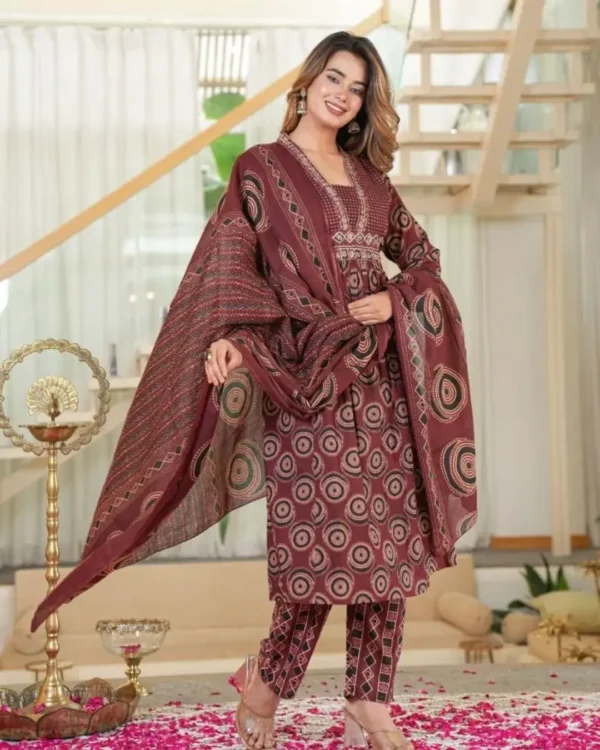 Cotton Floral Print Salwar Suit Set