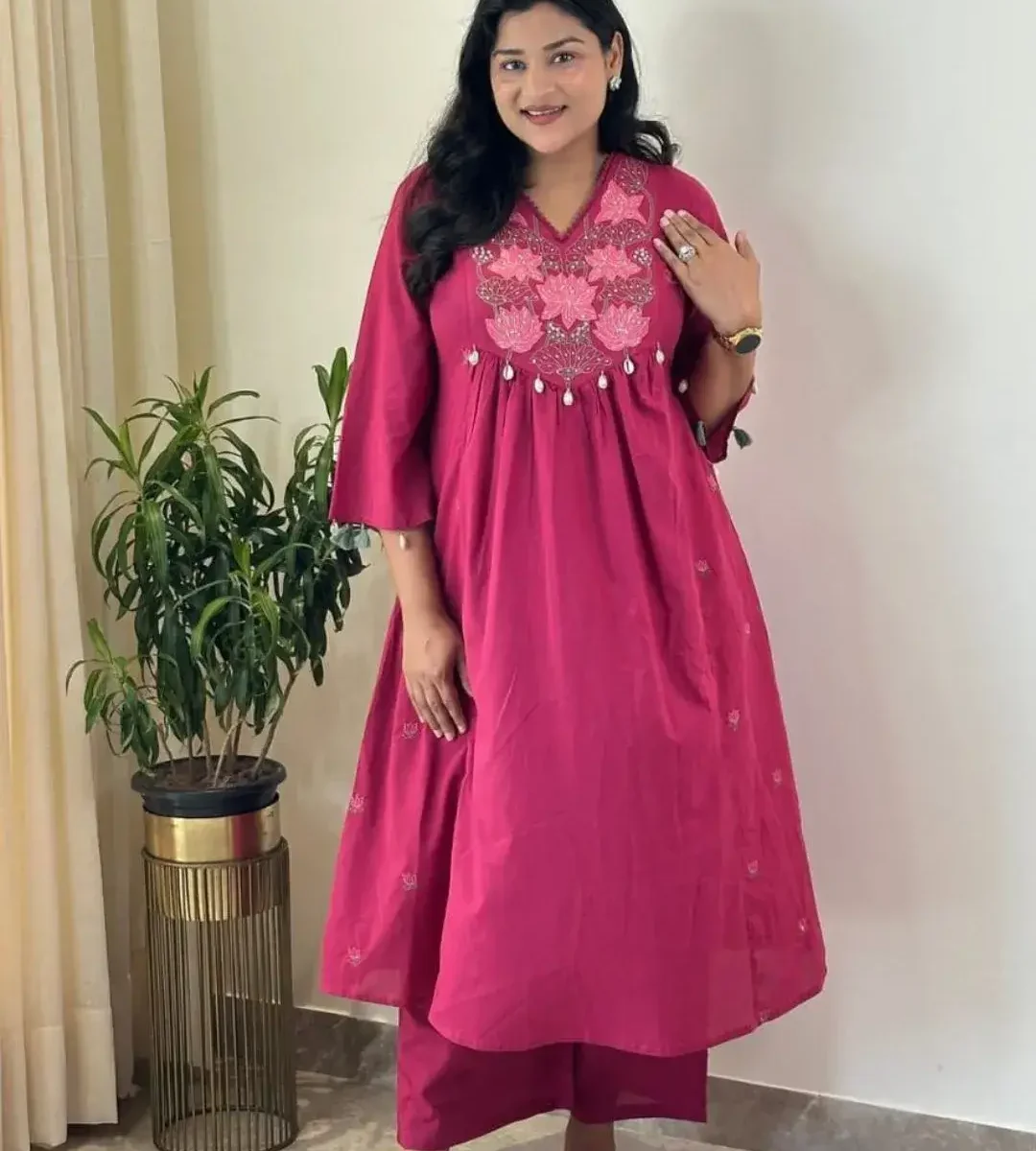 Cotton Office Wear Kurti Pant Set