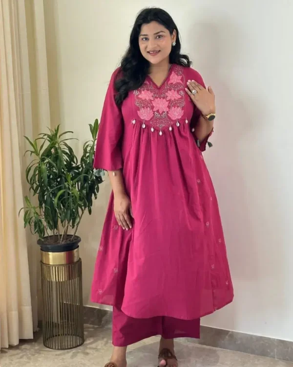 Cotton Office Wear Kurti Pant Set