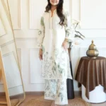 Cotton White Color Kurti Palazzo Set