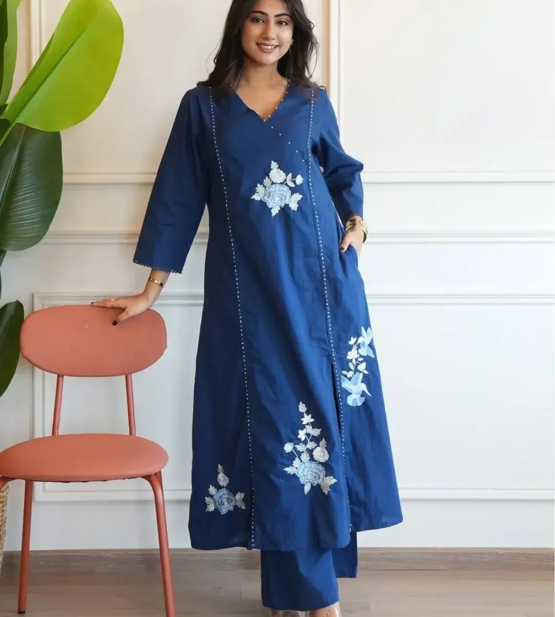 Formal Office Wear Kurti Pant Set