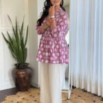 Angrakha Style Cotton Co-Ord Set