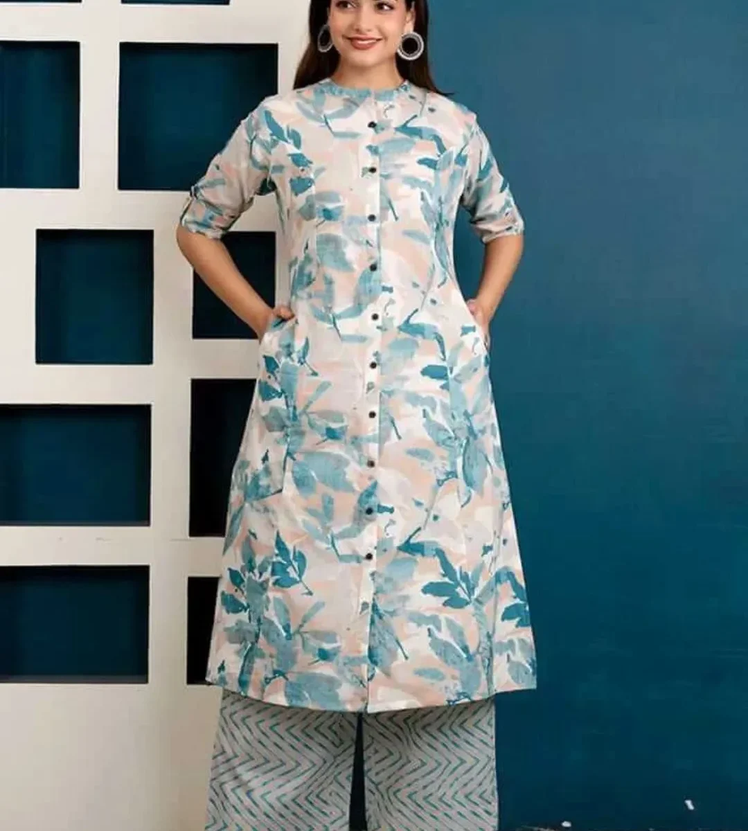 Formal Office Wear Kurti Pant Set