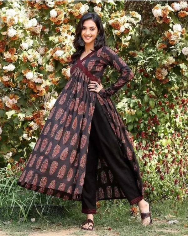 Cotton Printed Alia Style Kurti Pant Set