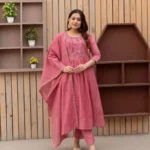 Printed Cotton Anarkali Suit Set