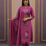 Floral Printed Pink Cotton Suit Set​