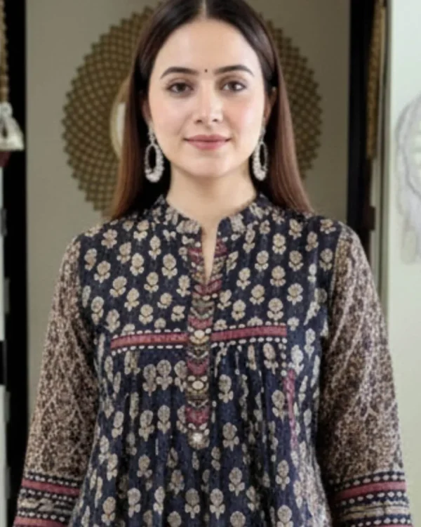 Cotton Kurti Pant Dupatta Party Wear Set
