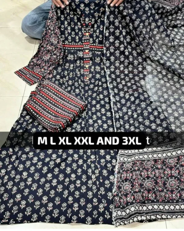 Cotton Kurti Pant Dupatta Party Wear Set