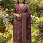 Printed Cotton Suit Set With Dupatta