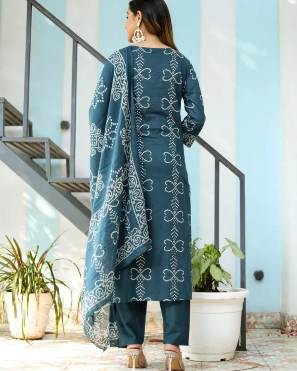 Printed Cotton Suit Set With Dupatta​