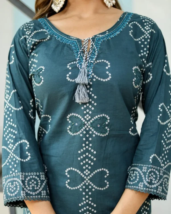 Printed Cotton Suit Set With Dupatta​
